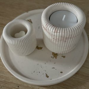 Petit vide poche et 2 bougeoirs