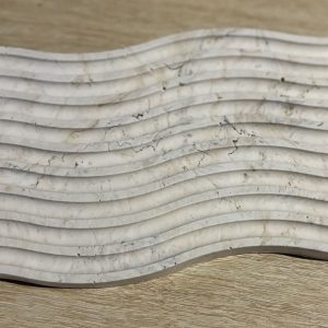 Plateau ondulé en Jesmonite fait main pour décoration moderne