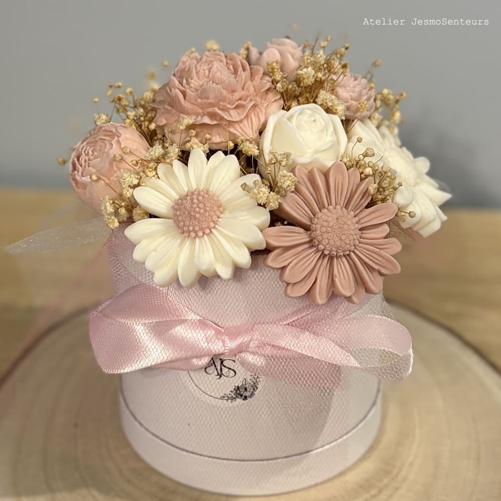 Bouquet de fleur en cire de soja Fleur de Coton
