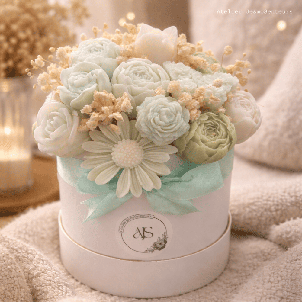 Bouquet Vert beige - fleur de coton